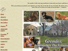 Tablet Screenshot of grendoxdachshunds.com